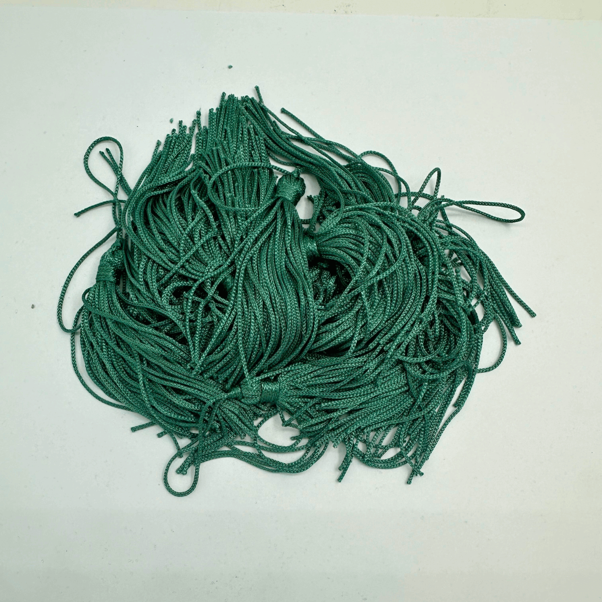 Pingente de Seda Tassel Franja Verde Escuro 7cm (10 Un)