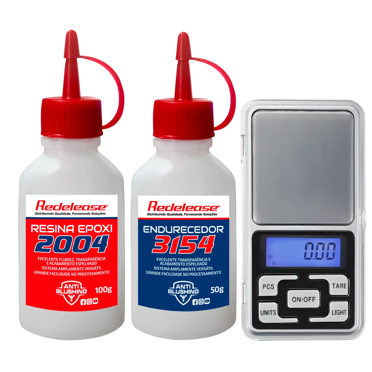 Kit Resina Epóxi 2004 Transparente 150g + Mini Balança de Precisão