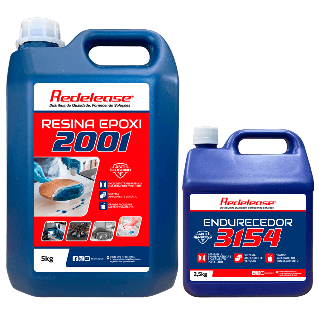 Resina 2001 Epoxi Transparente Com Endurecedor 3154 (7,5 Kg)