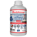 Resina acrílica base água 1kg para proteção de superfícies como telhas, pedras e concreto.