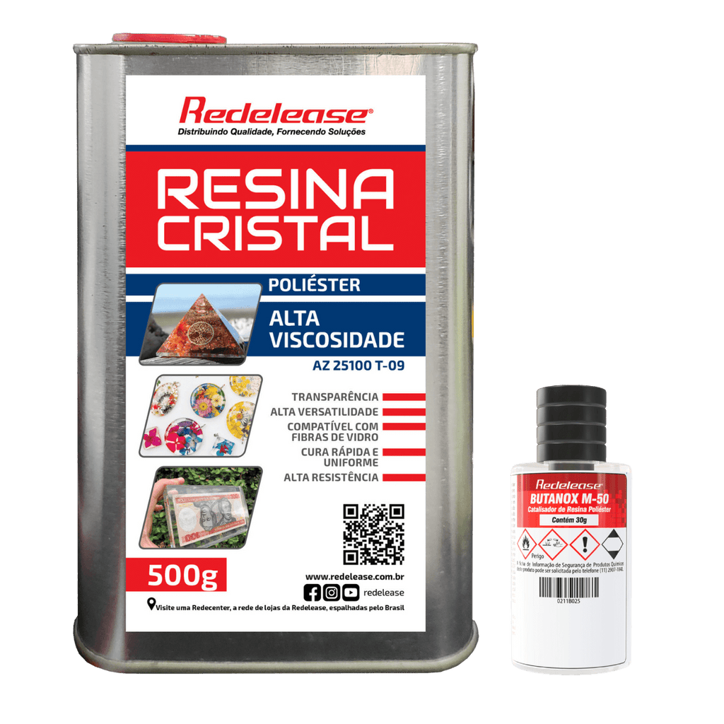 Resina Cristal de Alta Viscosidade Com Catalisador (530 g) 