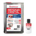resina cristal de baixa viscosidade com catalisador para artesanato, 1kg
