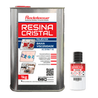resina cristal de baixa viscosidade com catalisador para artesanato, 1kg