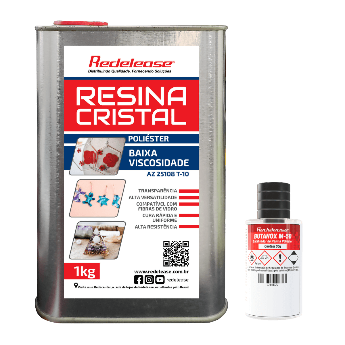 resina cristal de baixa viscosidade com catalisador para artesanato, 1kg