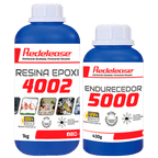 Resina Epoxi 4002 Alta Viscosidade ULTRA TRANSPARENTE e Proteção UV Com Endurecedor (1,430 Kg)