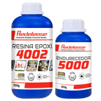 Resina Epoxi 4002 Alta Viscosidade ULTRA TRANSPARENTE e Proteção UV Com Endurecedor (01 Kg)