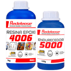 Resina 4006 Epoxi ULTRA TRANSPARENTE de Média Viscosidade Com Proteção UV Com Endurecedor 5000 (1,430 Kg)