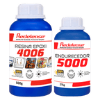 Resina 4006 Epoxi ULTRA TRANSPARENTE de Média Viscosidade Com Proteção UV Com Endurecedor 5000 (715 g)