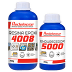 Resina Epoxi 4008 Baixa Viscosidade ULTRA TRANSPARENTE e Proteção UV Com Endurecedor (01 Kg)