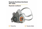 Respirador Semi Facial 3M Modelo 6200