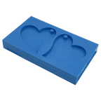 Molde de Silicone Pingente dois Corações