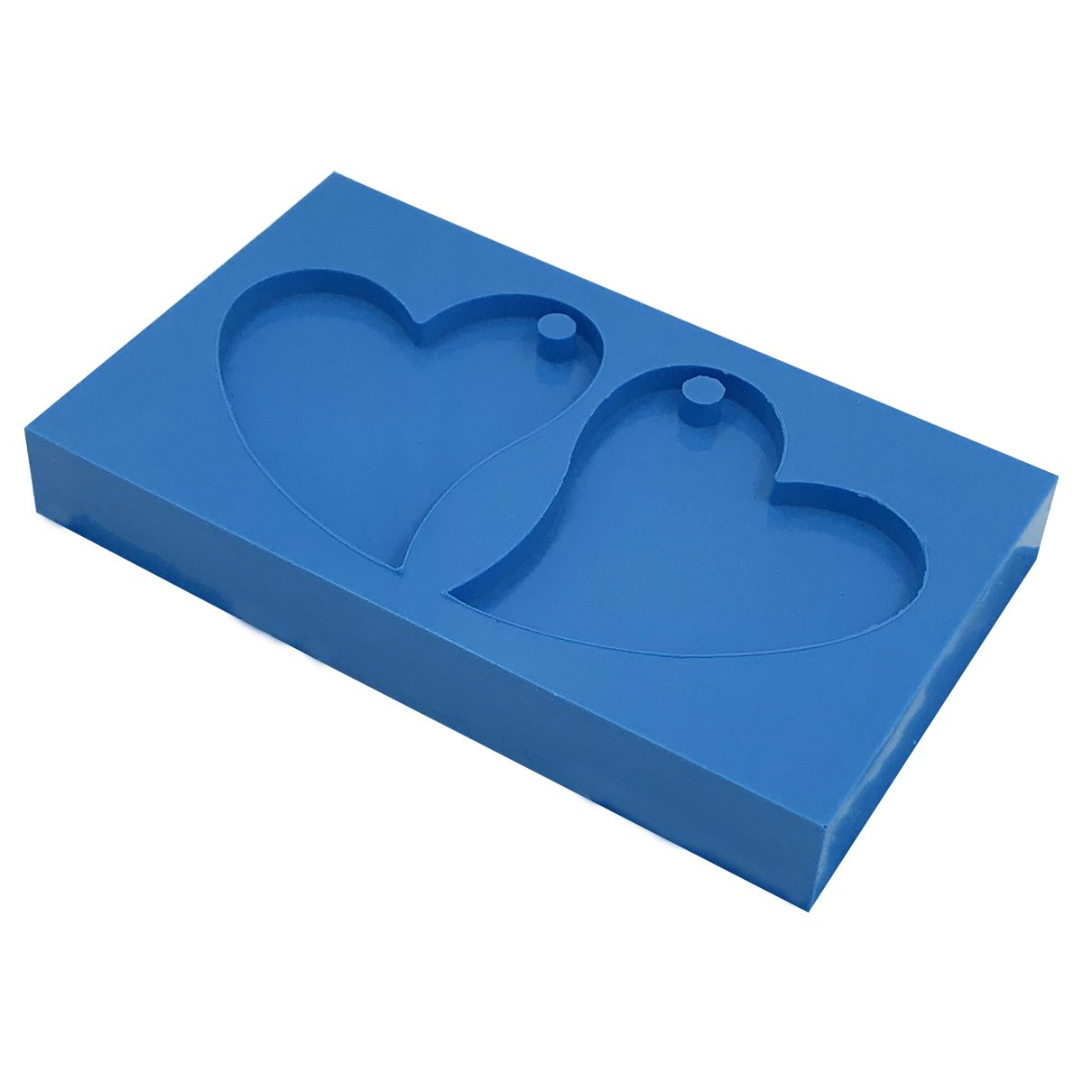 Molde de Silicone Pingente dois Corações
