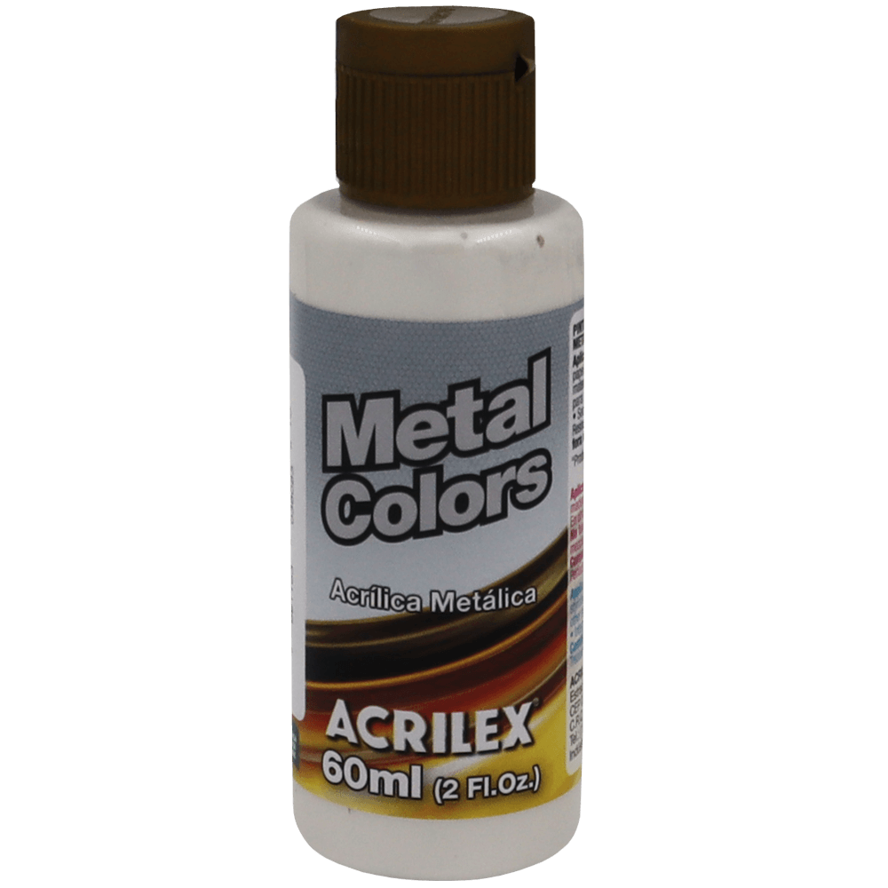 Tinta Acrílica Branco Metálico (60ml)