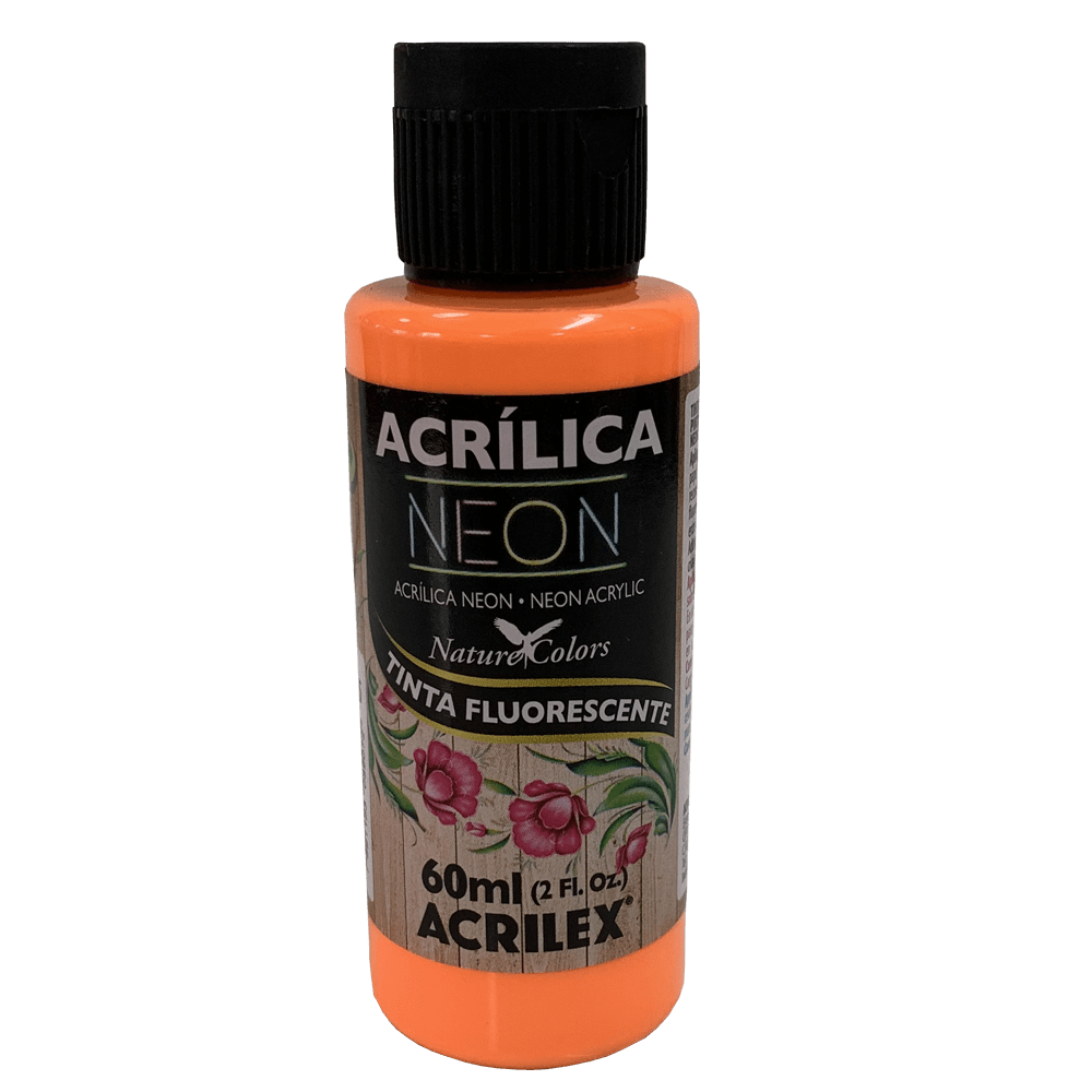 Tinta Acrílica Laranja Neon (60ml)