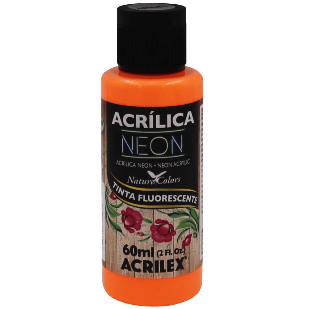 Tinta Acrílica Laranja Neon (60ml)