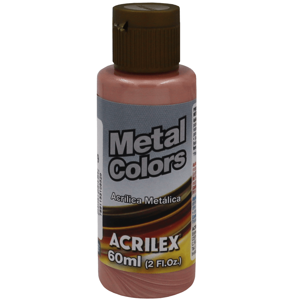 Tinta Acrílica Rosê Gold Metálico (60ml)