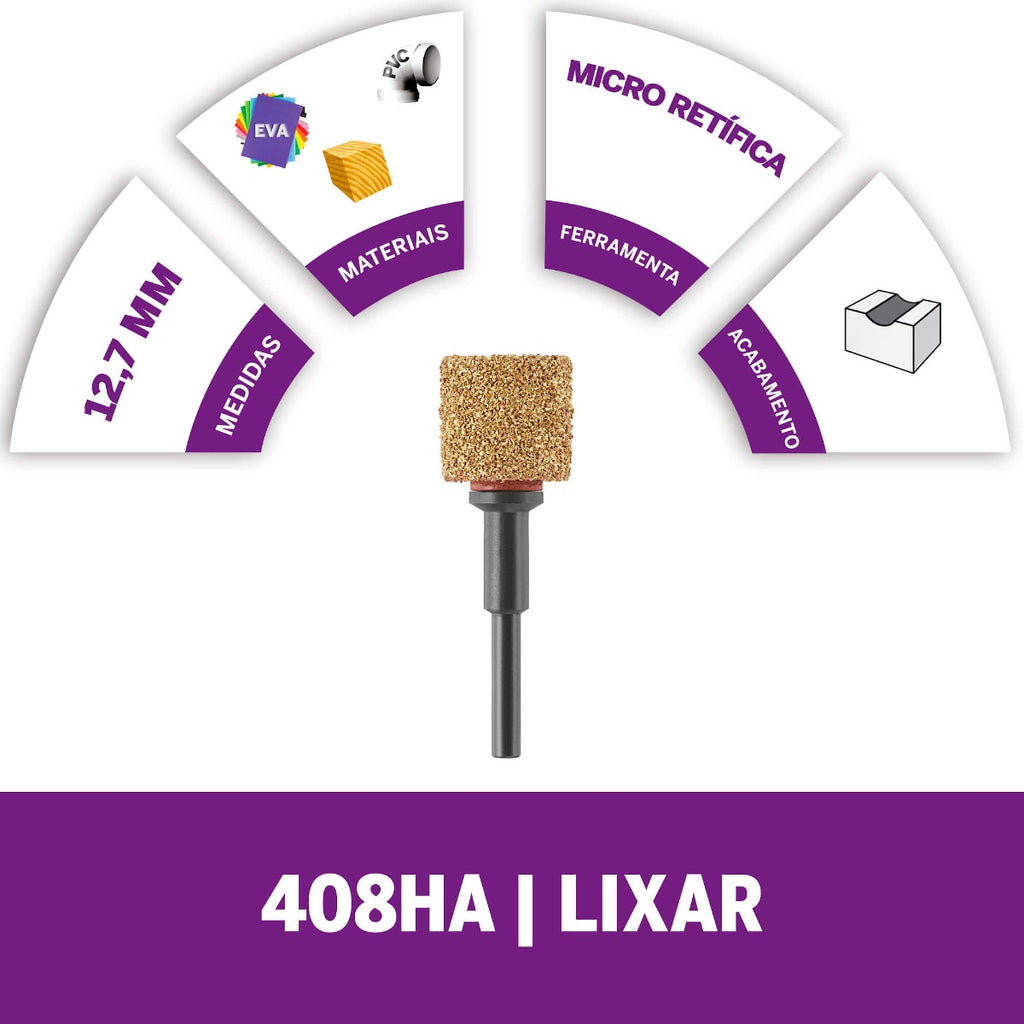 Tubo de lixa Dremel Max Life 12,7mm de grão grosso (Modelo 408HP)