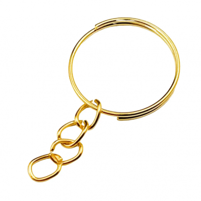 Argola Fina Dourada para Chaveiro (50 Un)
