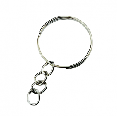 Argola Fina Prateada para Chaveiro (50 Un)