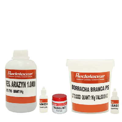 Kit Borracha De Silicone Branca + Resina Poliester Cristal