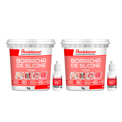 Borracha De Silicone Rosa Média Flexibilidade para Moldes Com Catalisador (2,060 Kg)