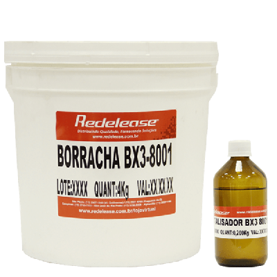 Borracha De Silicone BX3 8001 para Moldes de Extrema Resistência Com Catalisador (4,190 Kg)
