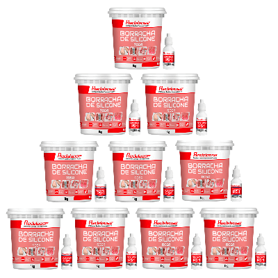 Borracha De Silicone Rosa Media Flexibilidade para Moldes Com Catalisador (10,30 Kg)