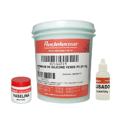 Kit Borracha De Silicone Verde + Vaselina