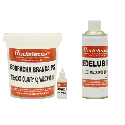 Kit Borracha De Silicone Branca C/ Catalisador + Spray Redelub
