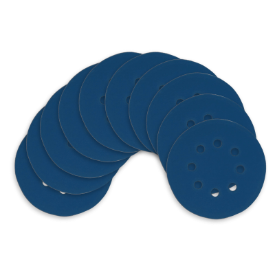 Kit Disco de Lixa com Velcro 125mm 5" Grão 220 para Lixadeira Roto Orbital (10un)