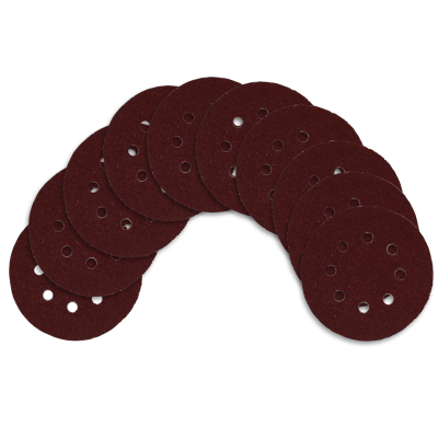 Kit Disco de Lixa com Velcro 125mm 5" Grão 50 para Lixadeira Roto Orbital (10un)
