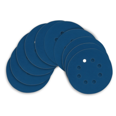 Kit Disco de Lixa com Velcro 125mm 5" Grão 120 para Lixadeira Roto Orbital (10un)