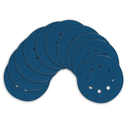Kit Disco de Lixa com Velcro 125mm 5" Grão 180 para Lixadeira Roto Orbital (10un)