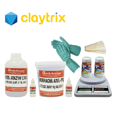 Kit Curso de Moldes em Silicone Redelease - Claytrix