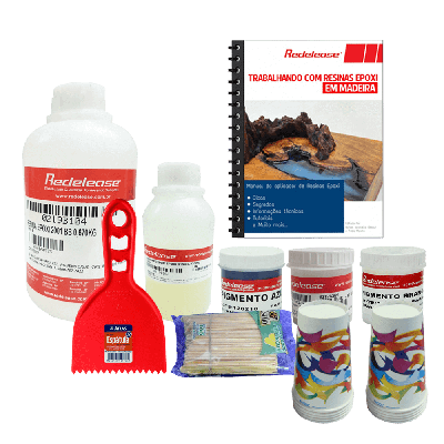 Kit Efeito Mar/Praia em Madeira com Resina Epoxi + Apostila de Manual do Aplicador (Brinde)