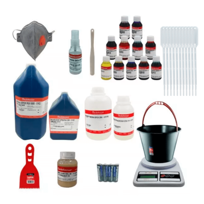 Kit Fabricação de Mesas Resinadas com Corantes Translúcidos