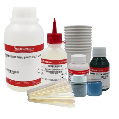 Kit Fabricação de Porta Copos Mar em Resina com Efeito Holográfico