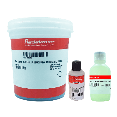 Kit Gel Coat Iso Azul Piscina + Solução de Parafina