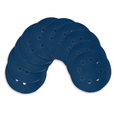 Kit Disco de Lixa com Velcro 125mm 5" Grão 1200 para Lixadeira Roto Orbital (10un)