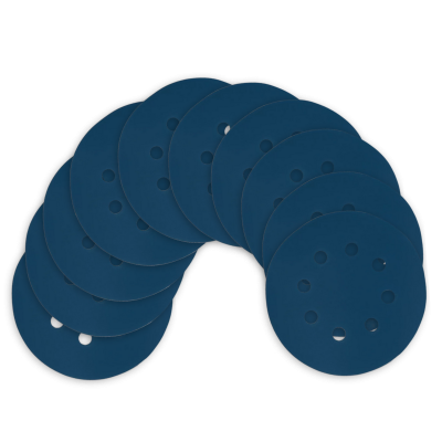 Kit Disco de Lixa com Velcro 125mm 5" Grão 400 para Lixadeira Roto Orbital (10un)