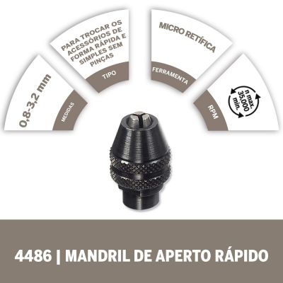 Mandril De Aperto Rápido Dremel (Modelo 4486)