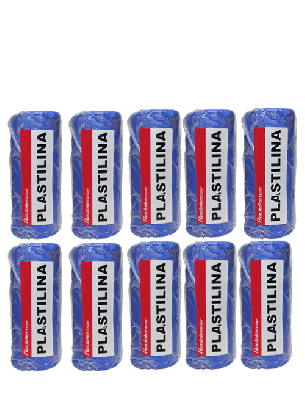 Massa De Modelar Plastilina Azul 5 Kg (10 Un)