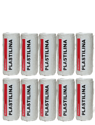 Massa De Modelar Plastilina: Branca 5 Kg [10 Un]