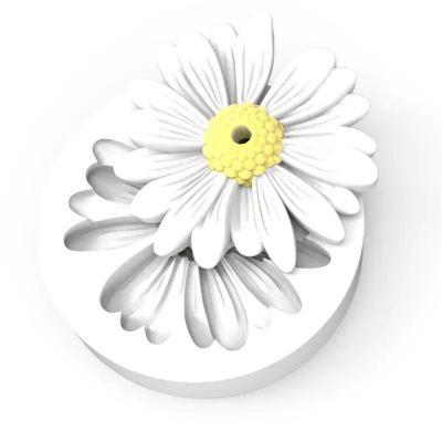 Molde de Silicone Margarida Com Furo