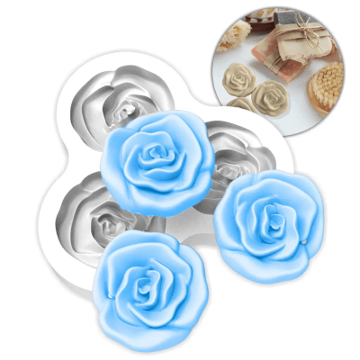 Molde de Silicone Rosas 3 Cavidades
