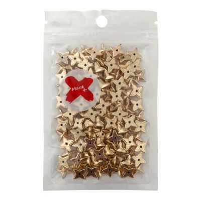 Pedras Decorativas Chaton Estrela 12mm Dourado (17 g)