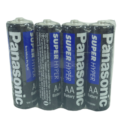 Pilha Panasonic Comum Pequena AA - UM-3SH (04 Un)