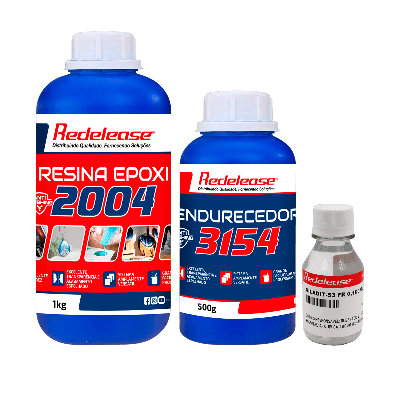 Kit Resina Epóxi 2004 Transparente de Baixa Viscosidade + Aditivo Anti Bolhas Siladit 53