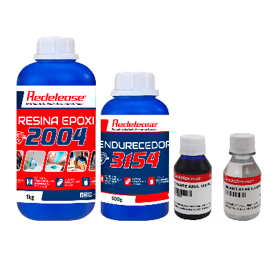 Resina Epoxi Baixa de Viscosidade + Corante Azul + Siladit 53
