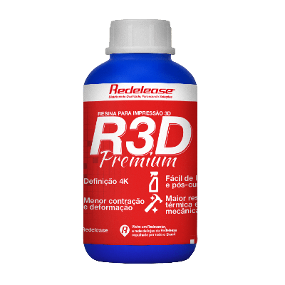 Resina R3D Premium Cinza para Impressão 3D (01 Kg)